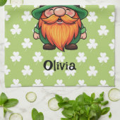 Süßer St. Patrick's Day Glücks-Kobold-Gnom  Geschirrtuch (Gefaltet)