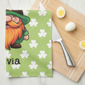 Süßer St. Patrick's Day Glücks-Kobold-Gnom  Geschirrtuch (Viertel Falte)