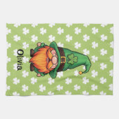 Süßer St. Patrick's Day Glücks-Kobold-Gnom  Geschirrtuch (Horizontal)