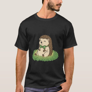 Süßer St. Patricks Day Igel Glücksklee Kleeblatt T-Shirt