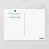 Süßer St. Patrick's Day-Welpe Postkarte (Rückseite)