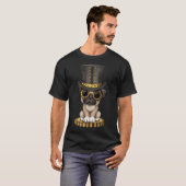 Süßer Steampunk-Mops-Welpe T-Shirt (Vorne ganz)