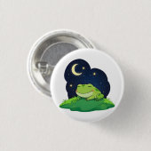 Süßer Sternengucker-Frosch Kawaii-Nachthimmeldesig Button (Vorne & Hinten)