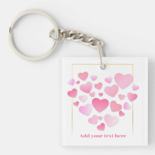Süßer Stil Rosa Herzen Romantischer Valentinstag Schlüsselanhänger