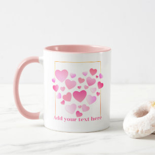 Süßer Stil Rosa Herzen Romantischer Valentinstag Tasse