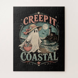 Süßer Strandgeist Gruseliger Küsten Halloween Puzzle