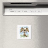 Süßer struppiger Hund Cartoon Magnet (In Situ (Geschirrspüler))