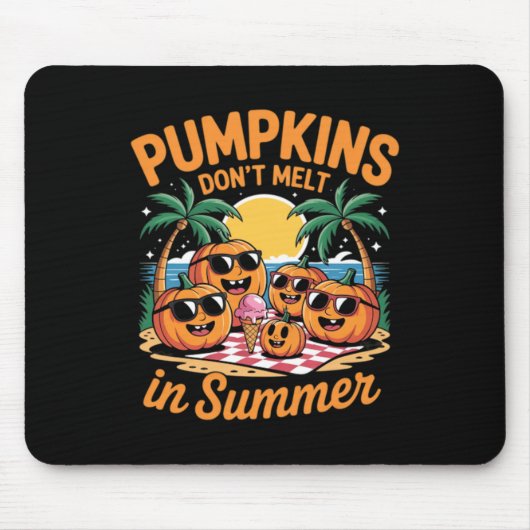 Süßer Summerween-Geist Lustiger Strand Halloween Mousepad (Vorne)