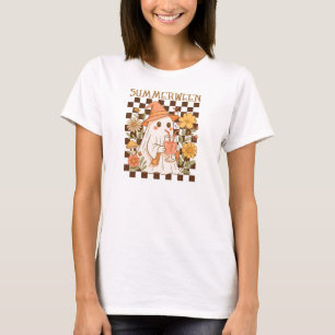 Süßer Summerween-Geist mit Getränk, Halloween-Desi T-Shirt