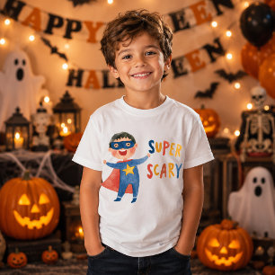 Süßer Superhelden-Junge Super Gruseliger Halloween T-Shirt