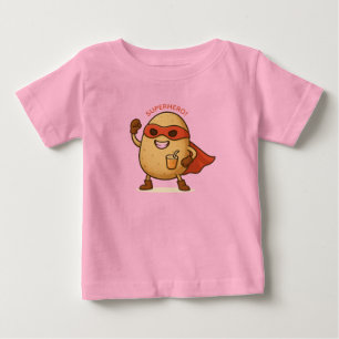 Süßer Superhelden-Kartoffel-Cartoon Grafik Baby T-shirt