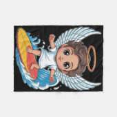 Süßer Surfing Engel Chibi  Fleecedecke (Vorderseite (Horizontal))