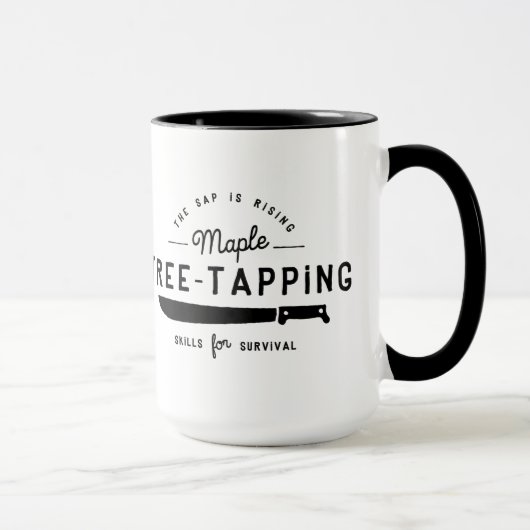 Süßer Survivalist-Ahorn-Baum, der Tasse ansticht (Rechts)