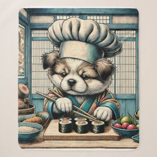 Süßer Sushi-Chef-Welpe Sherpadecke
