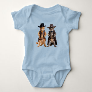 Süßer Tabby-Cowboy Baby Strampler