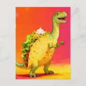 Süßer Taco Dino Postkarte (Vorderseite)