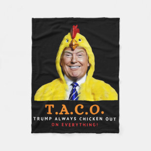Süßer Taco Trump kneift immer Lustiges Huhn Fleecedecke