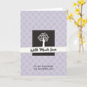 Süßer Tag der Töchter Baum Karte (Gelbe Blume)