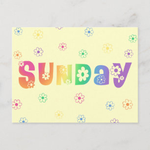 Süßer Tag der Woche Sonntag Postkarte