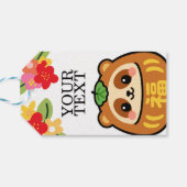 Süßer Tanuki Geschenkanhänger (Rückseite Horizontal)