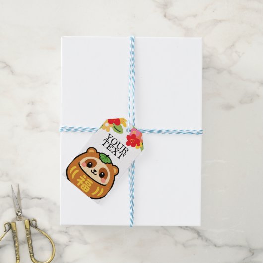 Süßer Tanuki Geschenkanhänger (Mit Garn)