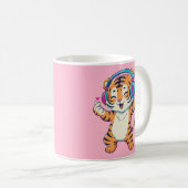 Süßer tanzender Tiger Kaffeetasse (VorderseiteRechts)