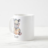 Süßer Tapir liest ein Buch Custom Kaffeetasse (Vorderseite Links)