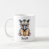 Süßer Tapir liest ein Buch Custom Kaffeetasse (Links)
