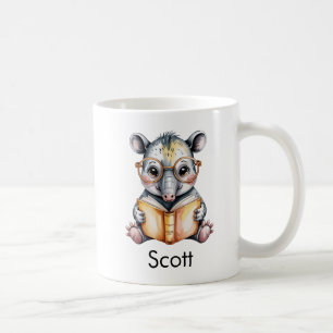 Süßer Tapir liest ein Buch Custom Kaffeetasse