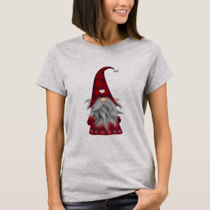 Süßer Tartan-Gnom-Weihnachtself T-Shirt