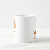 Süßer Tea-Rex-Dinosaur mit personalisiertem Namen Kaffeetasse (Mittel)