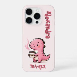 Süßer Tea-Rex personalisierter Dinosaurier-Tier-Wo iPhone 16 Pro Hülle