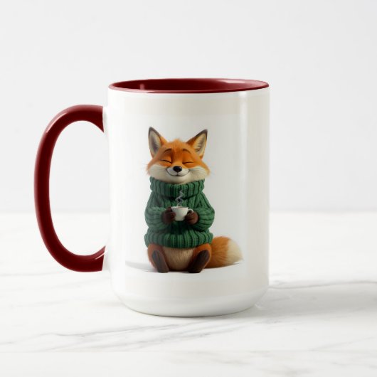Süßer Teatime Rotfuchs-Gemütlichkeitspulli-Kaffeeb Tasse (Links)