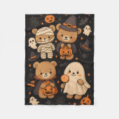 Süßer Teddy-Halloween-Decke Fleecedecke (Vorderseite)