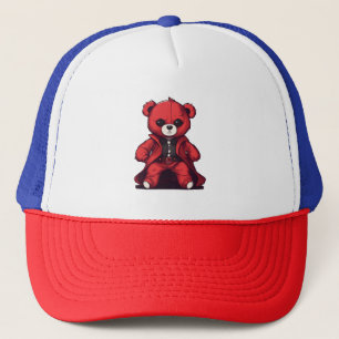 Süßer Teddy roter Junge Truckerkappe