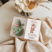 Süßer Teddybär 1. Geburtstag | Süßer Bär