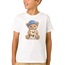 Süßer Teddybär Anfangsbuchstabe B Segler Jungen T-