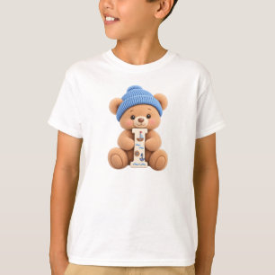 Süßer Teddybär Anfangsbuchstabe I Segeljungen T-Sh T-Shirt