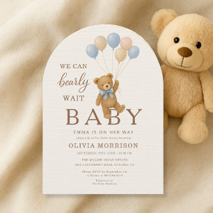 Süßer Teddybär, auf den wir kaum warten können Einladung