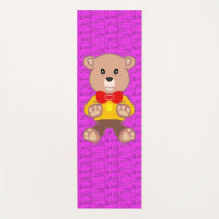 Süßer Teddybär auf rosa geometrisch