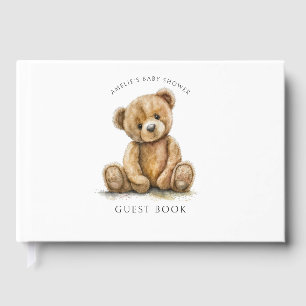 Süßer Teddybär-Baby-Party Gästebuch
