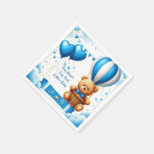 Süßer Teddybär Baby Shower 🧸 Serviette (Ecke)