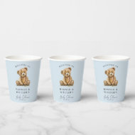 Süßer Teddybär Blau Junge Baby Shower  Pappbecher