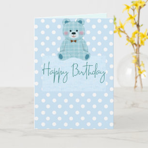 Süßer Teddybär Glückwunschkarte zum Geburtstag – B Karte