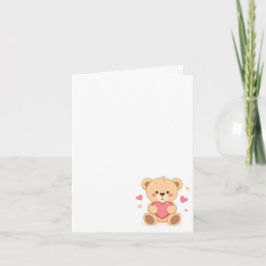 Süßer Teddybär hält Herz – Valentinstag Liebes-Ill Einladung