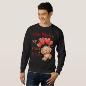 Süßer Teddybär Herzballons Sweatshirt (Vorne ganz)