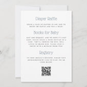 Süßer Teddybär im maritimen Stil QR-Code Jungen-Ba Einladung (Rückseite)
