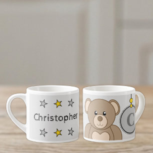Süßer Teddybär in Grau, Größe für Kinder Espressotasse