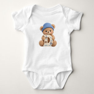Süßer Teddybär Initial D Sailor Baby Boy Bodysuit Strampler