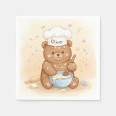 Süßer Teddybär-Koch Serviette (Vorderseite)